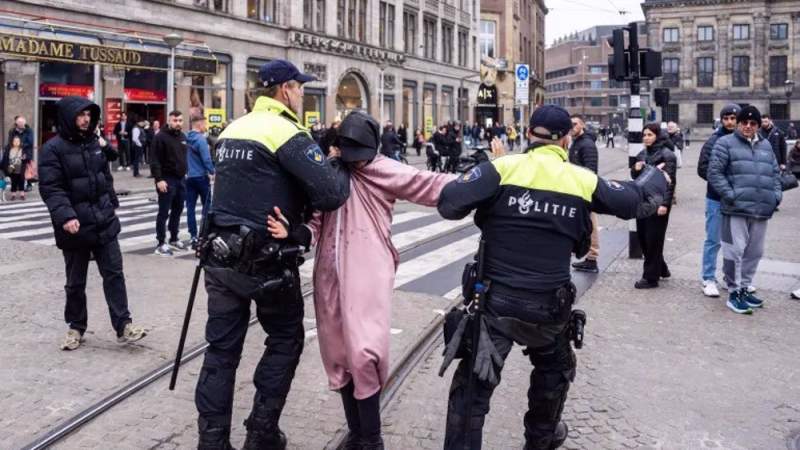 Dutch Police Arrest Pro-Palestine Demonstrators in Amsterdam