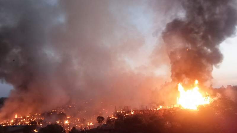 Fire Tears Through Rohingya Refugee Camp in Bangladesh, Leaves Thousands Homeless