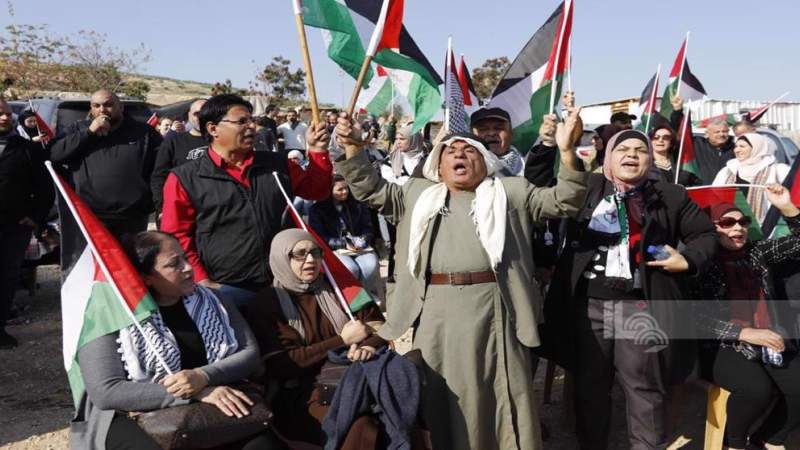 Palestinians Protest Against Israeli Plan to Demolish Khan al-Ahmar Village