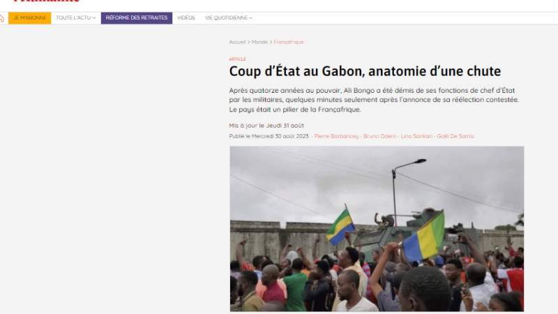 French Newspaper: Coup in Gabon Sign of Decline of French Influence in Africa