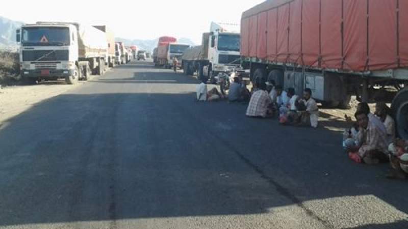 Truck Drivers Protests Arbitrary Treatment by Saudi-UAE mercenaries, Transitional Council