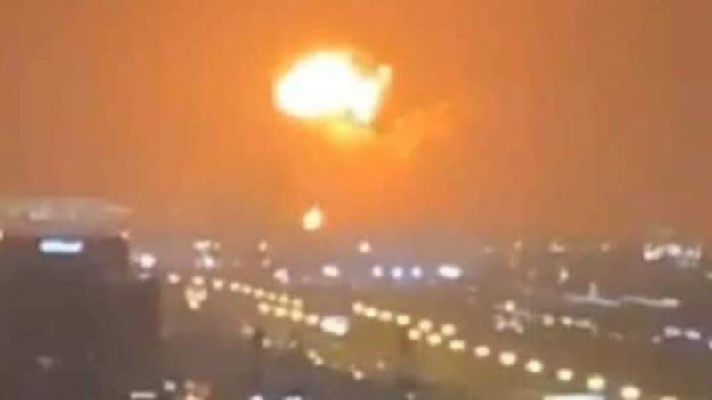 Huge Explosion Hits Container Ship Anchored off Dubai