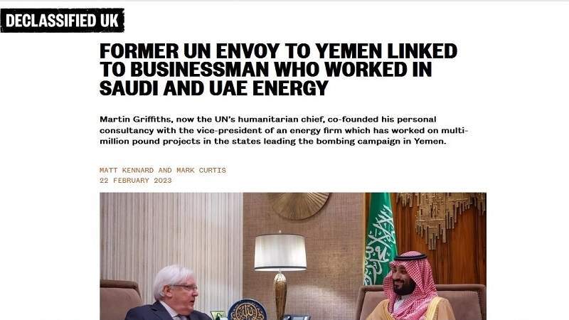 Former UN Envoy to Yemen Linked to Businessman Who Worked in Saudi and UAE Energy 