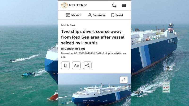 Two Ships Divert Course Away from Red Sea After ‘Israeli’ Vessel Seized by Yemen