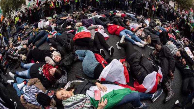 British Pro-Palestinian Protesters Urge End to Complicity in Israel’s Genocide