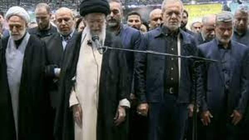 Sayyed Khamenei Leads Funeral Prayers for Assassinated Hamas Leader