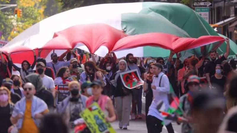 Gaza War Anniv.: Several Arrested as New York Protesters Call for Gaza Ceasefire