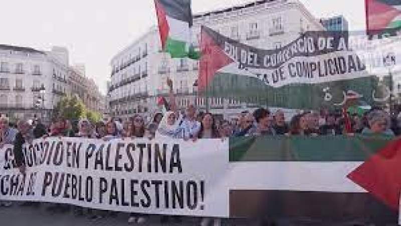 Spain Must Break Relations with Israel, Protesters Chant in Madrid