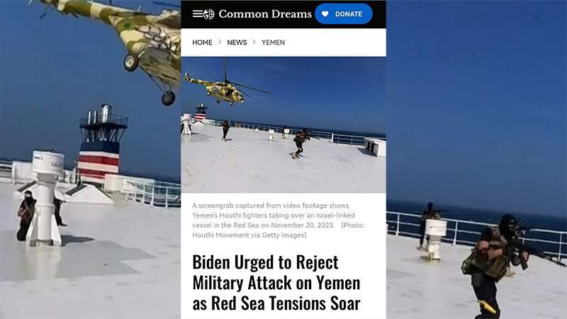 31 Anti-War Groups Urge Biden to Reject Military Escalation in Yemen as Red Sea Tensions Soar