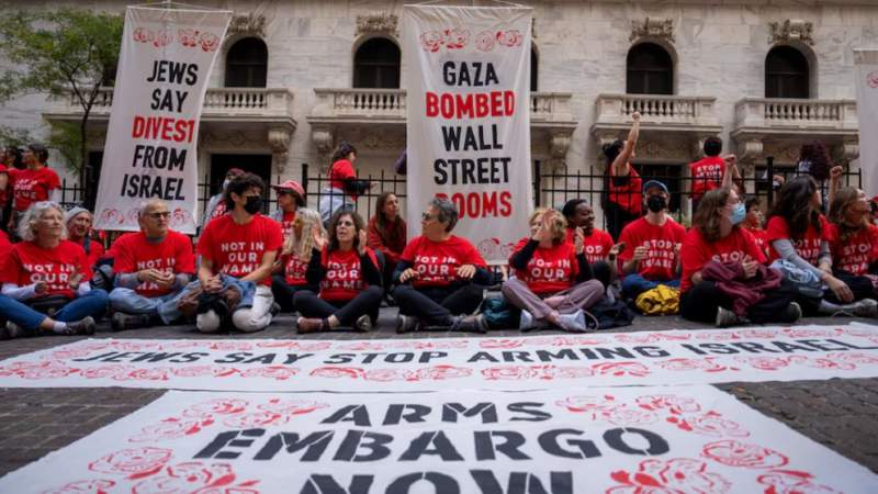 Pro-Palestine Protesters Stage Sit-in Outside New York Stock Exchange; Over 200 Arrested