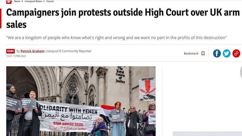 Campaigners Join Protests Outside High Court over UK Arm Sales
