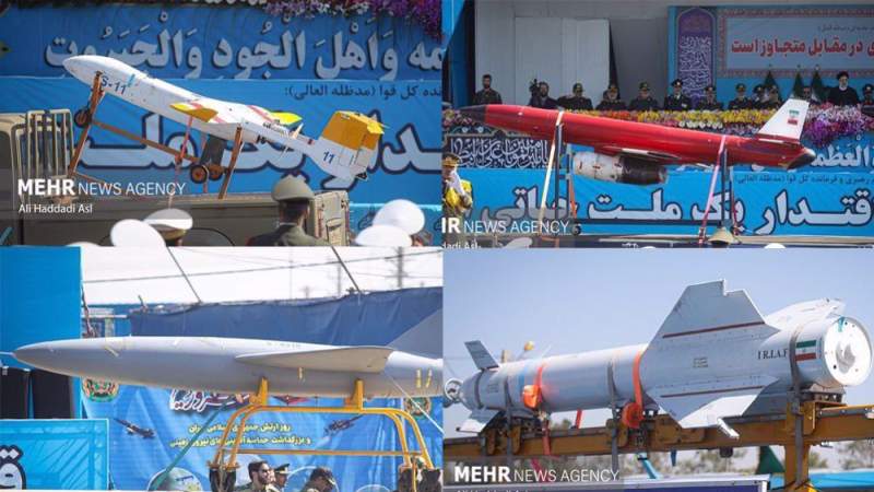Iran Unveils New Drones, Missile Systems in Parade Marking National Army Day