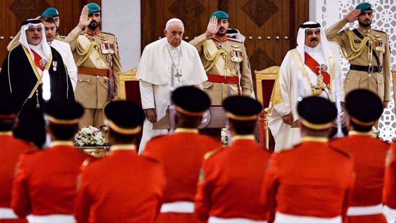 Bahrain’s Opposition: Al Khalifah Regime Exploiting Pope’s Visit to Cover Up Its Crimes