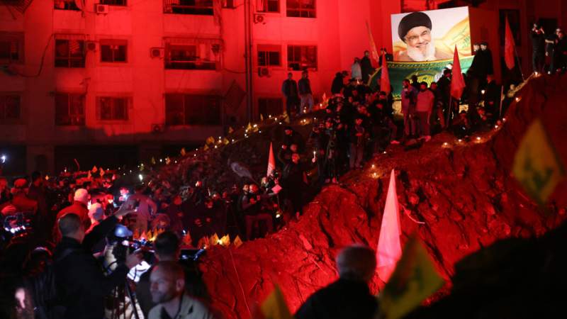 Thousands Honor Martyr Sayyed Hassan Nasrallah at Assassination Site