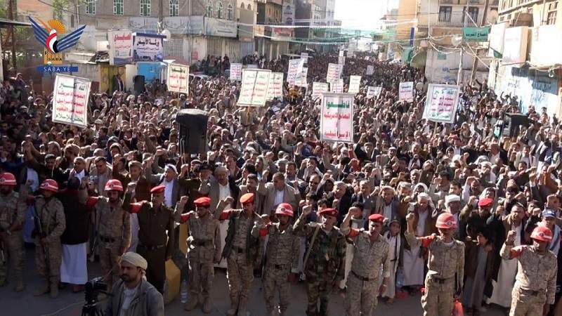 Mass Rally in Several Governorates Demand an End to US-Saudi Siege 
