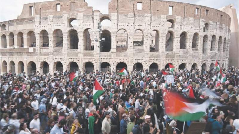 Italians Hold Pro-Palestine Rallies