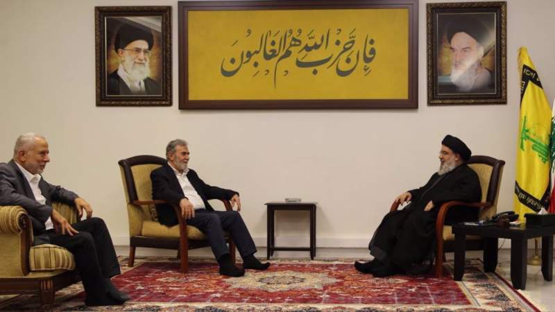 Sayyed Nasrallah, Islamic Jihad Leader Meet, Discuss Developments in Palestine
