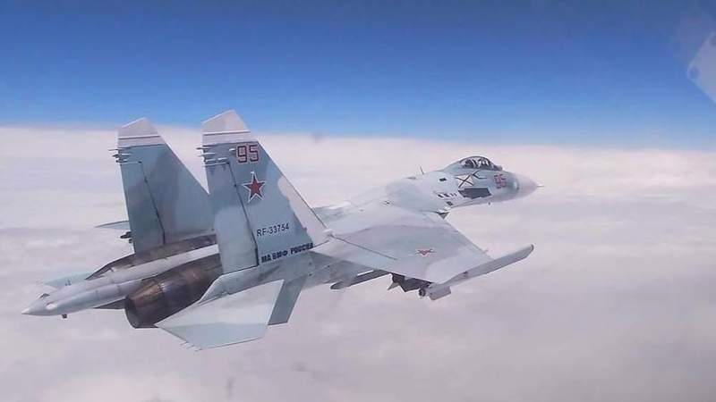 Russian Su-27 Intercepts Two NATO Aircraft over Baltic Sea