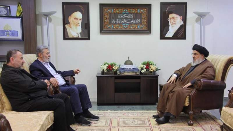 Sayyed Nasrallah Discusses “Actions to Be Taken” with Hamas, Islamic Jihad Leaders