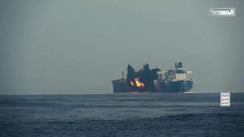 Yemeni Forces Release Footage of Attack on British Oil Tanker in Red Sea