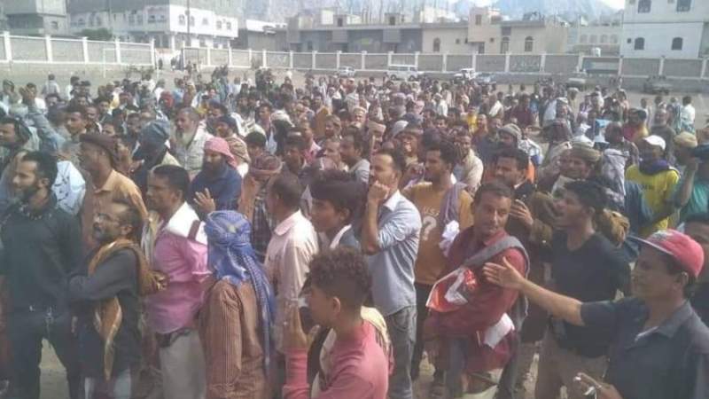 Angry Protests in Lahj against US-Saudi Aggression, Saudi-backed Government