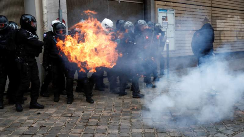 French Police Clash with Protesters in Paris