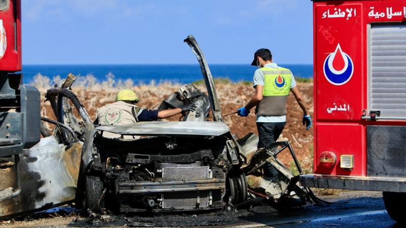 Lebanon's Health Ministry: Two Killed in Israeli Drone Strike on Naqoura Highway in South Lebanon